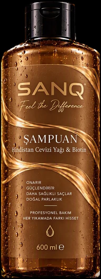 SANQ Hindistan Cevizi Yağı & Biotin Şampuan, 600 ml kapaklı şişe